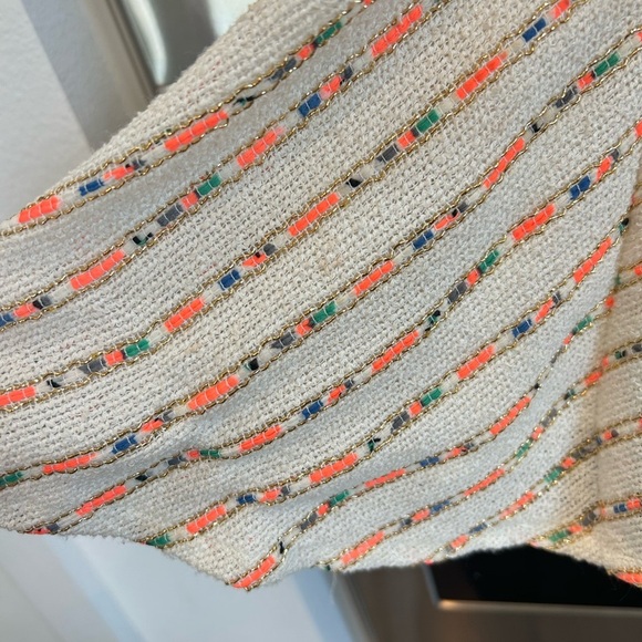 Maeve Cream and Neon colored skirt, size 6 (has hole/stains/snags) - Picture 9 of 9